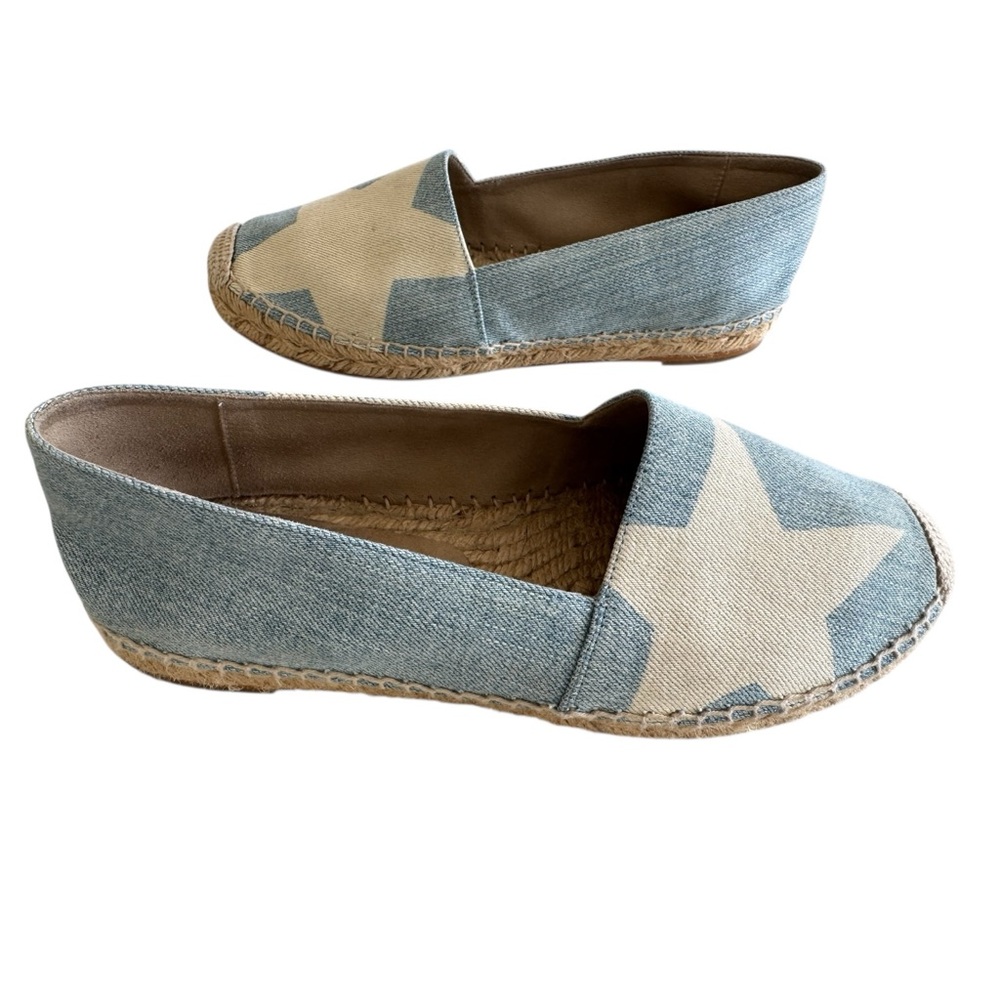 Stella McCartney Star Print Canvas Espadrille Flats Shoes - Picture 3 of 6